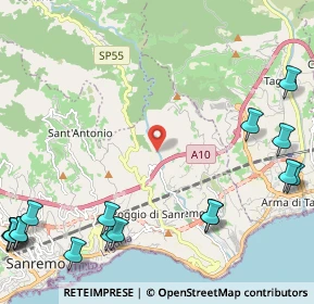 Mappa Via Molini Bianchi Grossi, 18038 Sanremo IM, Italia (3.46176)