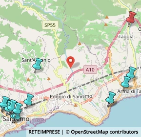 Mappa Via Molini Bianchi Grossi, 18038 Sanremo IM, Italia (3.805)