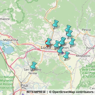 Mappa Via del Calcio, 55100 Lucca LU, Italia (6.29364)