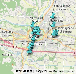 Mappa Via della Rosa, 55100 Lucca LU, Italia (1.23333)