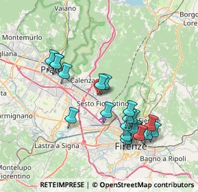 Mappa Via delle ginestre, 50019 Sesto Fiorentino FI, Italia (7.5415)