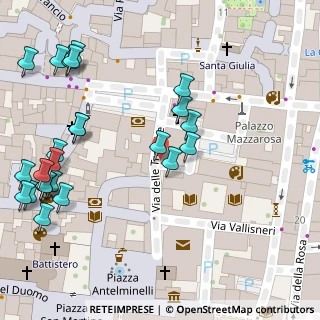 Mappa Piazza dei Servi, 55100 Lucca LU, Italia (0.075)