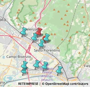 Mappa Via degli Oleandri, 50019 Sesto Fiorentino FI, Italia (3.69455)