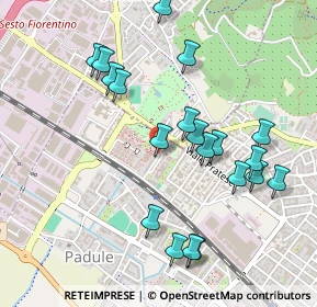 Mappa VIA GIACOMO LEOPARDI, 50019 Sesto Fiorentino FI, Italia (0.519)