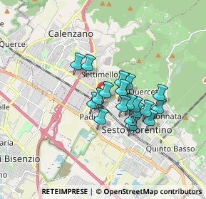 Mappa VIA GIACOMO LEOPARDI, 50019 Sesto Fiorentino FI, Italia (1.24579)