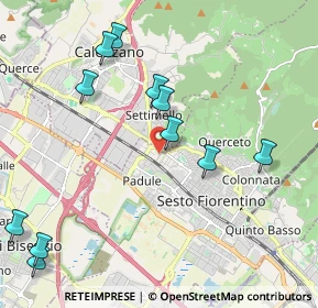 Mappa VIA GIACOMO LEOPARDI, 50019 Sesto Fiorentino FI, Italia (2.42182)