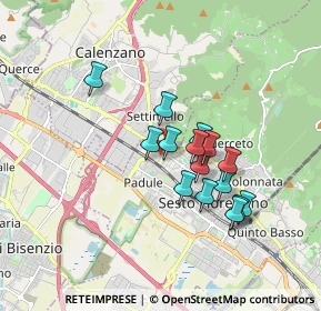 Mappa VIA GIACOMO LEOPARDI, 50019 Sesto Fiorentino FI, Italia (1.454)