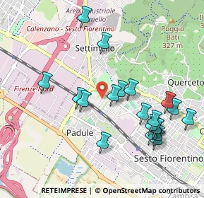 Mappa VIA GIACOMO LEOPARDI, 50019 Sesto Fiorentino FI, Italia (1.0425)