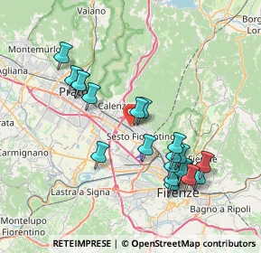 Mappa VIA GIACOMO LEOPARDI, 50019 Sesto Fiorentino FI, Italia (7.666)
