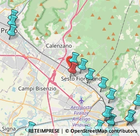 Mappa VIA GIACOMO LEOPARDI, 50019 Sesto Fiorentino FI, Italia (6.7205)