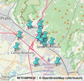 Mappa VIA GIACOMO LEOPARDI, 50019 Sesto Fiorentino FI, Italia (2.7525)