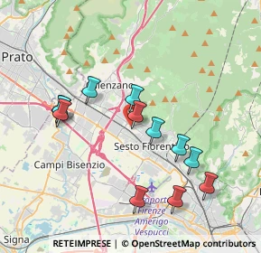 Mappa VIA GIACOMO LEOPARDI, 50019 Sesto Fiorentino FI, Italia (3.755)