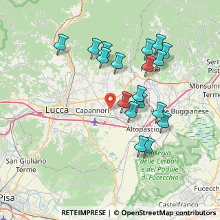 Mappa Via del Centenario, 55016 Porcari LU, Italia (7.71111)