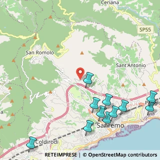 Mappa Strada Suseneo Superiore, 18038 Sanremo IM, Italia (2.93818)