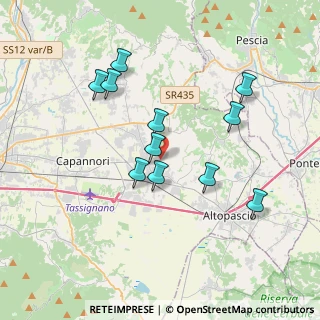 Mappa Via Sbarra, 55016 Porcari LU, Italia (3.52182)