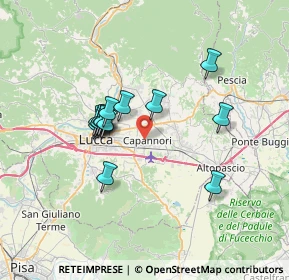 Mappa Via Comunale San Rocco, 55012 Capannori LU, Italia (5.85643)