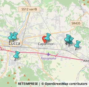 Mappa Via Comunale San Rocco, 55012 Capannori LU, Italia (5.81091)