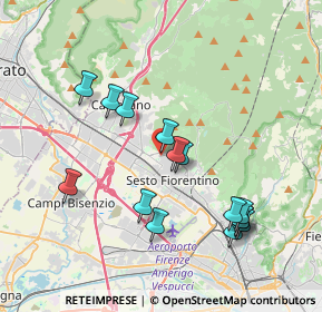 Mappa Via del Mandorlo, 50019 Sesto Fiorentino FI, Italia (3.90733)