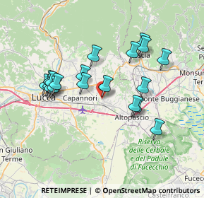 Mappa Piazza F. Orsi, 55016 Porcari LU, Italia (7.07053)