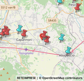 Mappa Piazza F. Orsi, 55016 Porcari LU, Italia (6.60444)