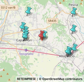 Mappa Piazza F. Orsi, 55016 Porcari LU, Italia (4.33143)