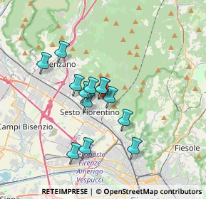 Mappa Via Giambattista Pergolesi, 50019 Sesto Fiorentino FI, Italia (2.84077)