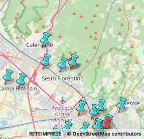 Mappa Via Giambattista Pergolesi, 50019 Sesto Fiorentino FI, Italia (6.279)