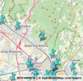 Mappa Via Giambattista Pergolesi, 50019 Sesto Fiorentino FI, Italia (6.9205)