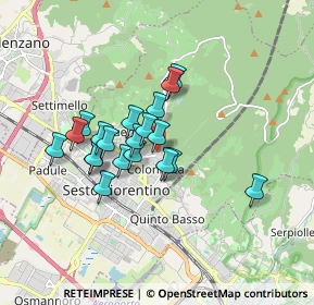 Mappa Via Giambattista Pergolesi, 50019 Sesto Fiorentino FI, Italia (1.3645)