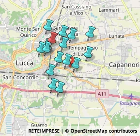 Mappa LU 55100, 55100 Lucca LU, Italia (1.38875)