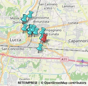 Mappa LU 55100, 55100 Lucca LU, Italia (1.45857)