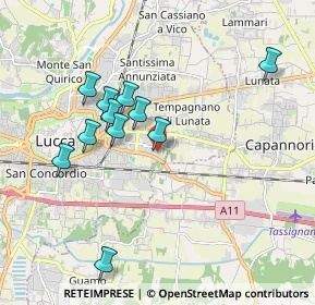 Mappa LU 55100, 55100 Lucca LU, Italia (1.80545)