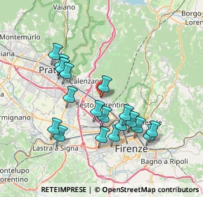 Mappa Via Raffaello Sanzio, 50019 Sesto Fiorentino FI, Italia (7.19722)