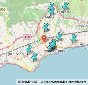 Mappa Via Morene, 18018 Taggia IM, Italia (1.63286)