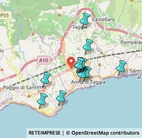 Mappa Via Morene, 18018 Taggia IM, Italia (1.39667)