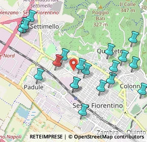 Mappa Via Provinciale Calenzano, 50019 Sesto Fiorentino FI, Italia (1.121)