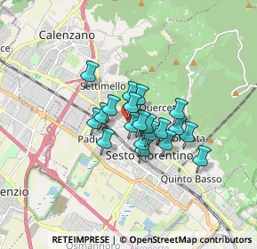 Mappa Via Provinciale Calenzano, 50019 Sesto Fiorentino FI, Italia (1.0905)