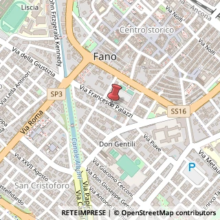 Mappa Via Francesco Palazzi, 19, 61032 Fano, Pesaro e Urbino (Marche)