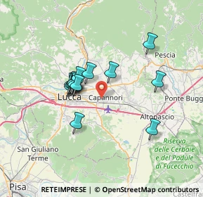 Mappa Via dell'Immagine Farnocchia, 55012 Capannori LU, Italia (5.73214)