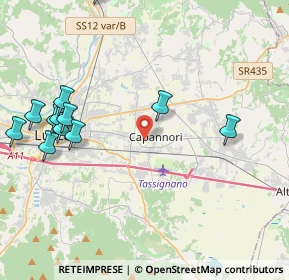 Mappa Via dell'Immagine Farnocchia, 55012 Capannori LU, Italia (5.12667)