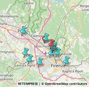 Mappa Via Vincenzo Viviani, 50019 Sesto Fiorentino FI, Italia (6.33727)