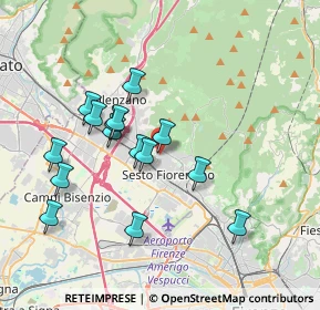 Mappa Via Vincenzo Viviani, 50019 Sesto Fiorentino FI, Italia (3.50333)