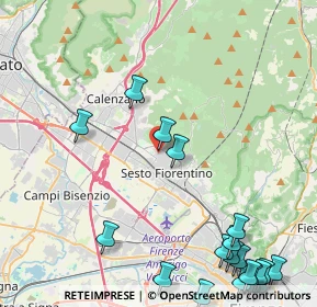 Mappa Via Vincenzo Viviani, 50019 Sesto Fiorentino FI, Italia (6.5525)