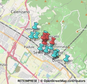 Mappa Via Vincenzo Viviani, 50019 Sesto Fiorentino FI, Italia (1.13267)