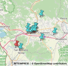 Mappa Via Pubblici Macelli, 55100 Lucca LU, Italia (4.41385)