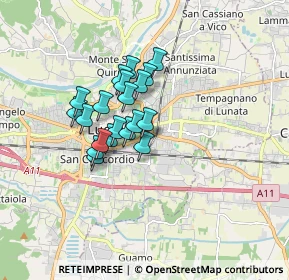 Mappa Via Pubblici Macelli, 55100 Lucca LU, Italia (1.252)