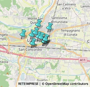 Mappa Via Pubblici Macelli, 55100 Lucca LU, Italia (0.88385)