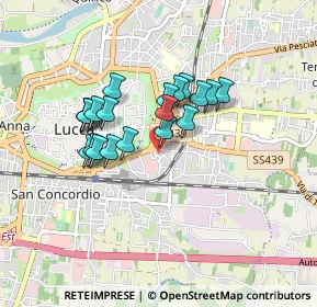 Mappa Via Pubblici Macelli, 55100 Lucca LU, Italia (0.706)