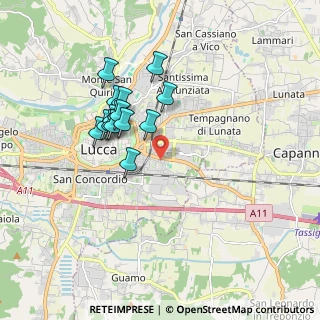 Mappa Via Antonioli, 55100 Lucca LU, Italia (1.574)