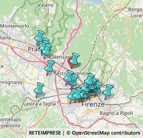 Mappa Via Donatello, 50019 Sesto Fiorentino FI, Italia (6.9165)